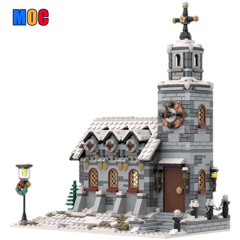 1074PCS MOC-58208 Little Winter Church
