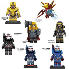 V001-V007 superhero series war machine minifigures