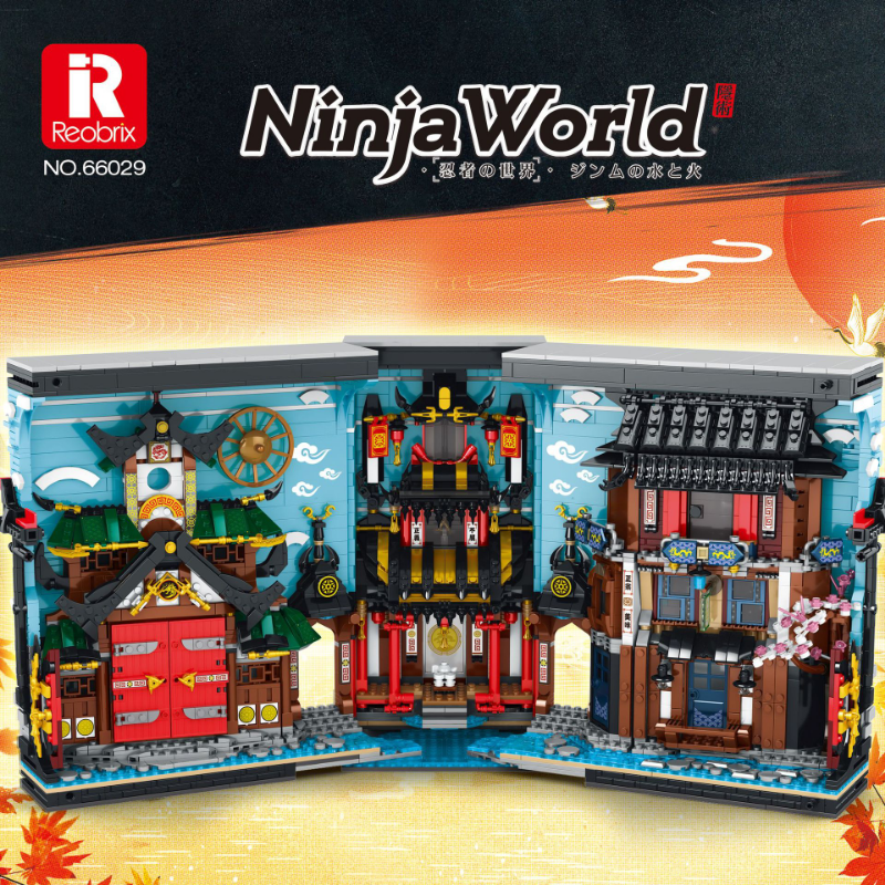 3086PCS Reobrix 66029 Ninja Bookends – Joy Bricks 3086PCS Reobrix 66029 Ninja Bookends – Joy Bricks