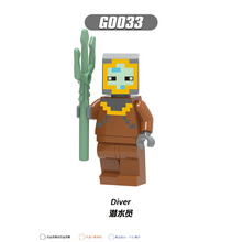 G0105 Minecraft Diver Ninja Trainer Fox Minifigures