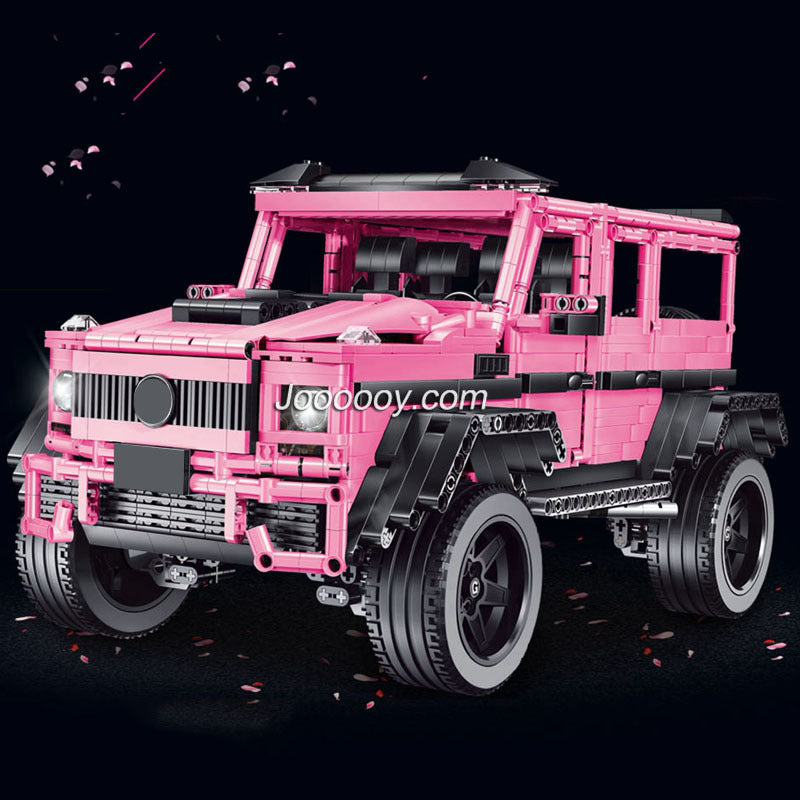 2687pcs  LE-J903 Pink off-road vehicle building blocks technical car